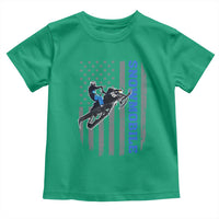 Snowmobile American Flag  Snowcross Riding Winter Sport Toddler T Shirt - Wonder Print Shop