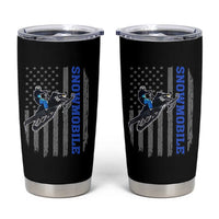 Snowmobile American Flag  Snowcross Riding Winter Sport Tumbler Cup - Wonder Print Shop