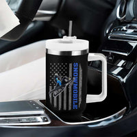 Snowmobile American Flag  Snowcross Riding Winter Sport Tumbler With Handle - Wonder Print Shop