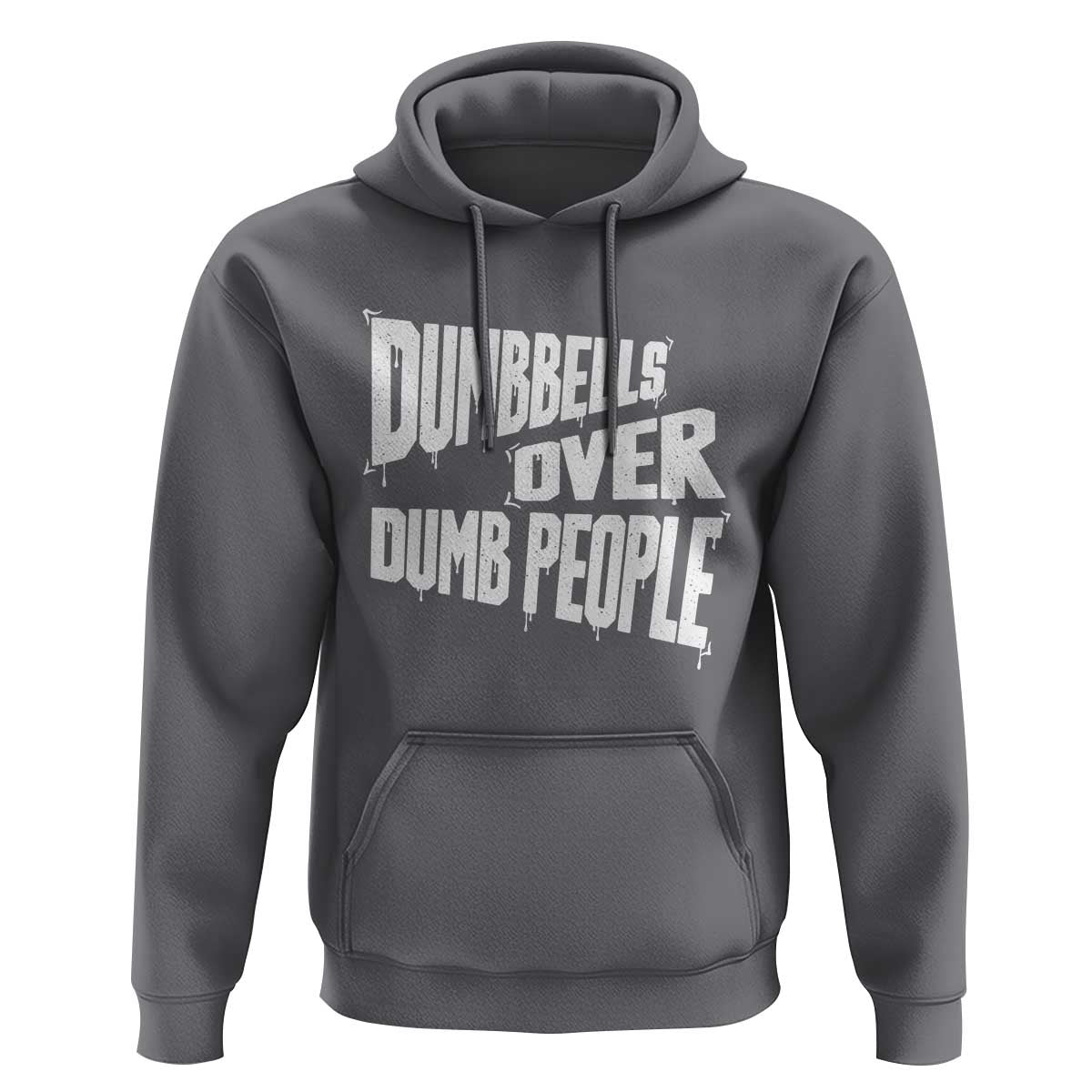 Funny Dumbbells Over Dumb People Hoodie Gym Workout Fitness Motivation - Wonder Print Shop