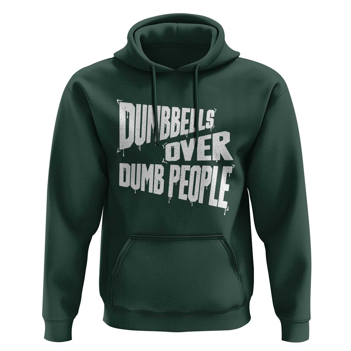Funny Dumbbells Over Dumb People Hoodie Gym Workout Fitness Motivation - Wonder Print Shop
