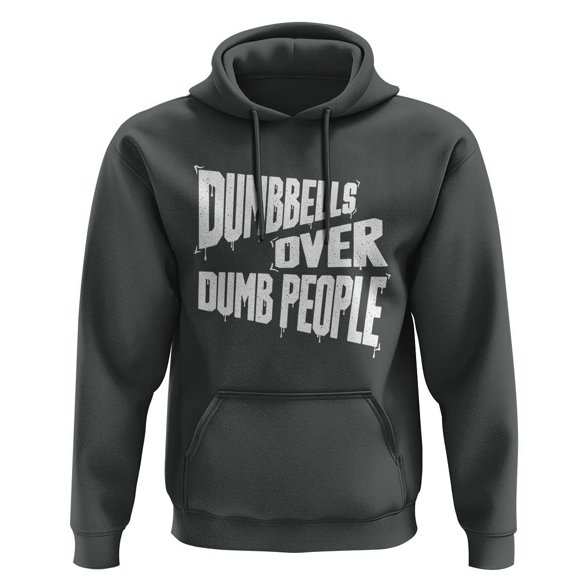 Funny Dumbbells Over Dumb People Hoodie Gym Workout Fitness Motivation - Wonder Print Shop