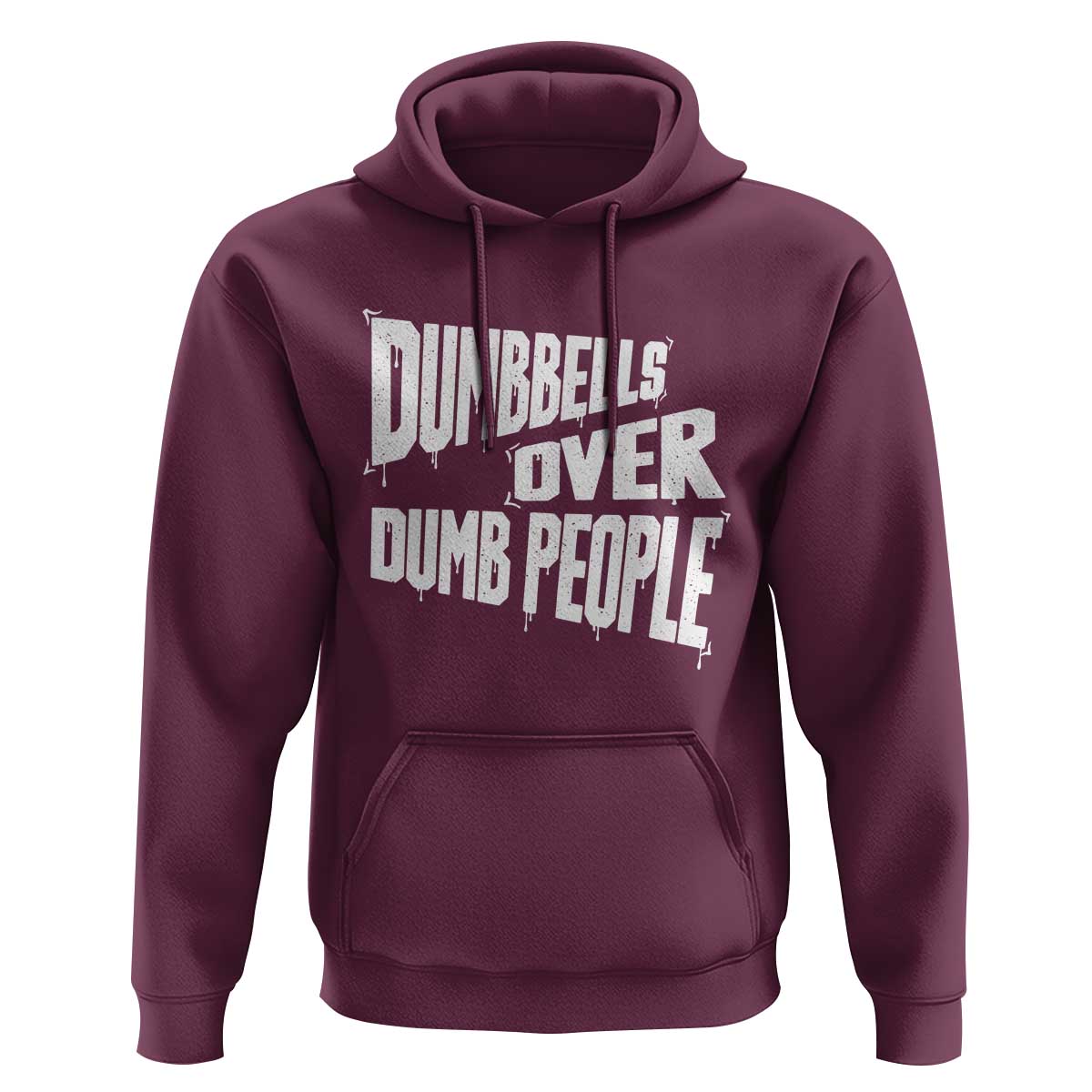 Funny Dumbbells Over Dumb People Hoodie Gym Workout Fitness Motivation - Wonder Print Shop