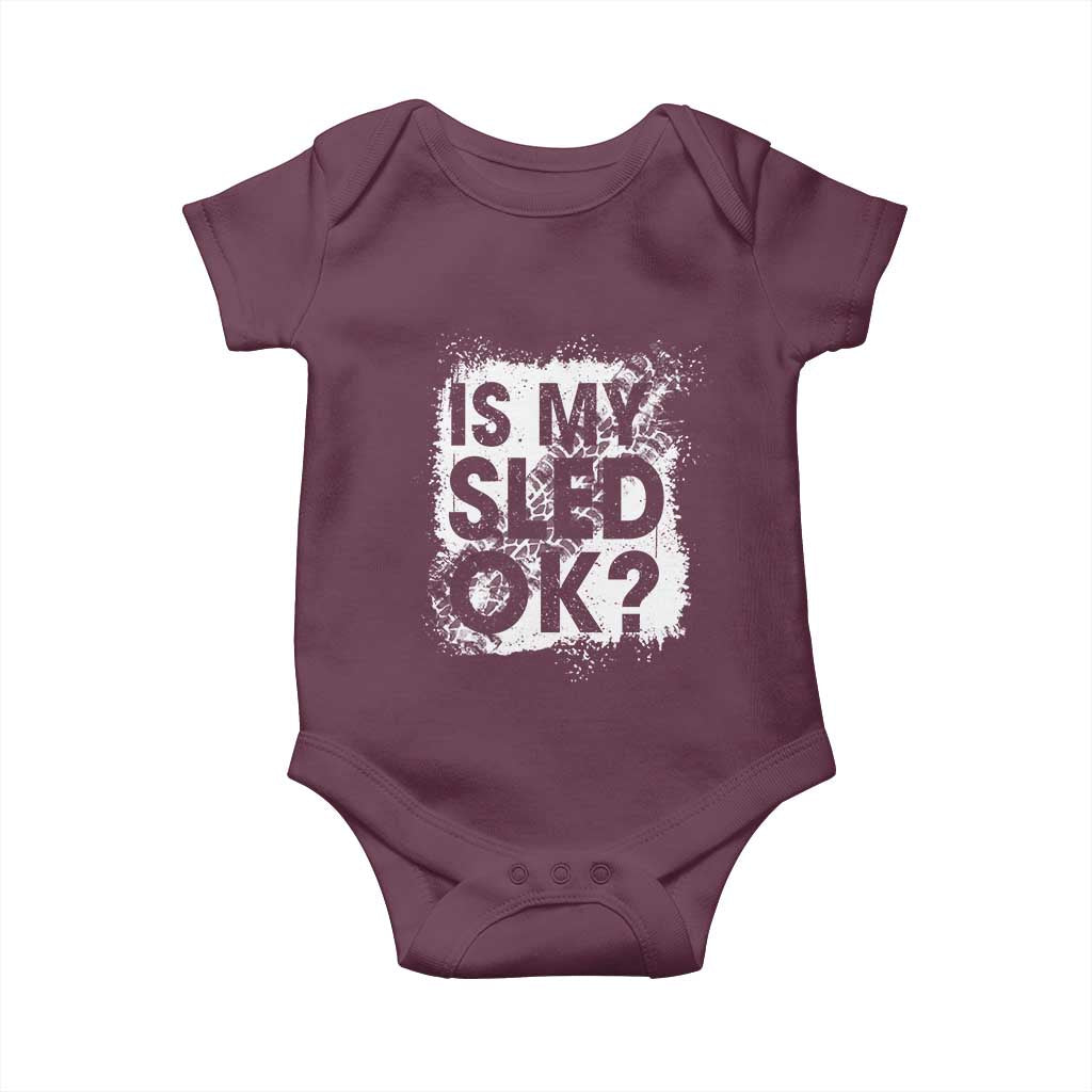 Funny Snowmobile Baby Onesie Is My Sled Ok Winter Sport Snowmobile Track - Wonder Print Shop