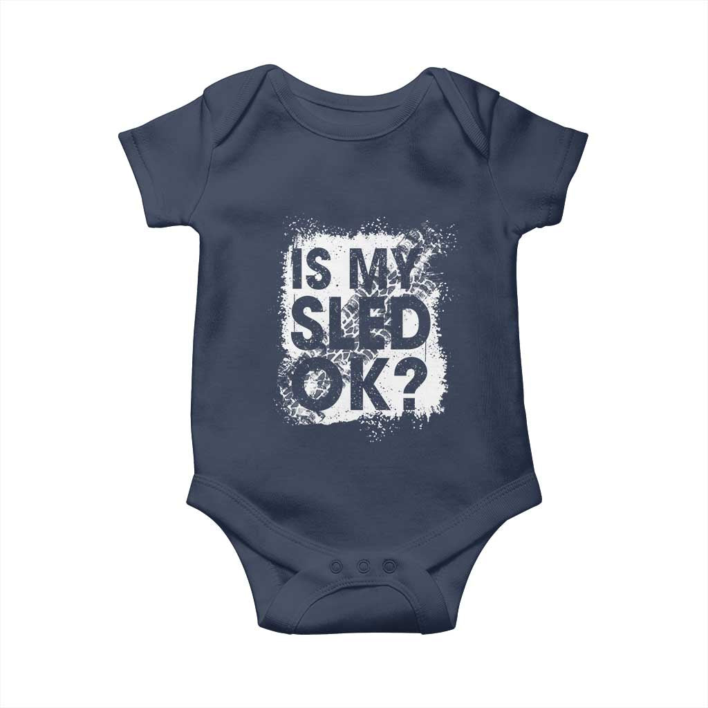Funny Snowmobile Baby Onesie Is My Sled Ok Winter Sport Snowmobile Track - Wonder Print Shop