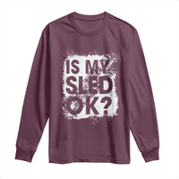 Funny Snowmobile Long Sleeve Shirt Is My Sled Ok Winter Sport Snowmobile Track - Wonder Print Shop