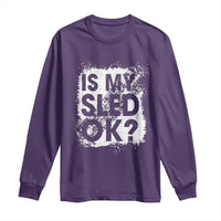 Funny Snowmobile Long Sleeve Shirt Is My Sled Ok Winter Sport Snowmobile Track - Wonder Print Shop