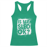 Funny Snowmobile Racerback Tank Top Is My Sled Ok Winter Sport Snowmobile Track - Wonder Print Shop