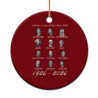 Celebrating 100 Years Of Black History Month 1926 2026 Ceramic Ornament Black Leaders