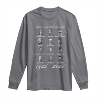 Celebrating 100 Years Of Black History Month 1926 2026 Long Sleeve Shirt Black Leaders