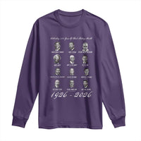 Celebrating 100 Years Of Black History Month 1926 2026 Long Sleeve Shirt Black Leaders