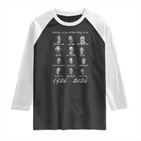 Celebrating 100 Years Of Black History Month 1926 2026 Raglan Shirt Black Leaders