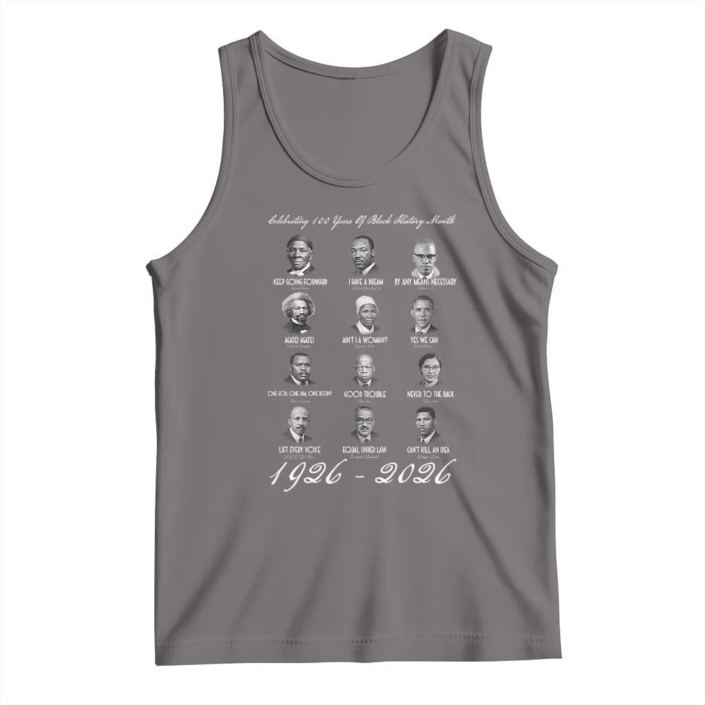 Celebrating 100 Years Of Black History Month 1926 2026 Tank Top Black Leaders
