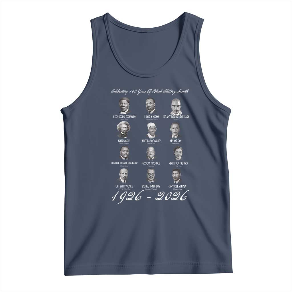 Celebrating 100 Years Of Black History Month 1926 2026 Tank Top Black Leaders