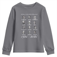 Celebrating 100 Years Of Black History Month 1926 2026 Youth Sweatshirt Black Leaders