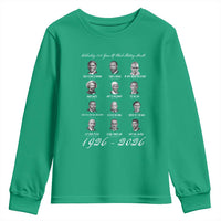 Celebrating 100 Years Of Black History Month 1926 2026 Youth Sweatshirt Black Leaders