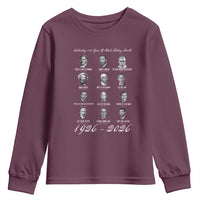 Celebrating 100 Years Of Black History Month 1926 2026 Youth Sweatshirt Black Leaders