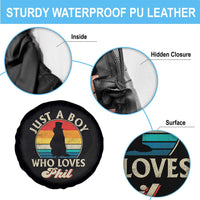 Funny Just A Boy Who Loves Phil Groundhog Spare Tire Cover Punxsy Woodchuck Day Lover - Wonder Print Shop