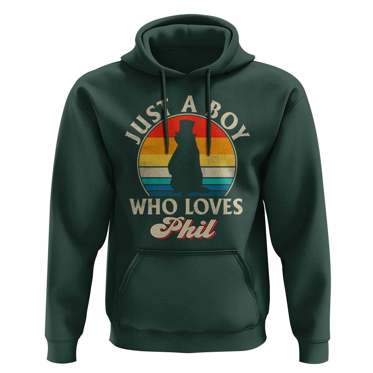 Funny Just A Boy Who Loves Phil Groundhog Hoodie Punxsy Woodchuck Day Lover - Wonder Print Shop