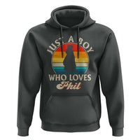 Funny Just A Boy Who Loves Phil Groundhog Hoodie Punxsy Woodchuck Day Lover - Wonder Print Shop