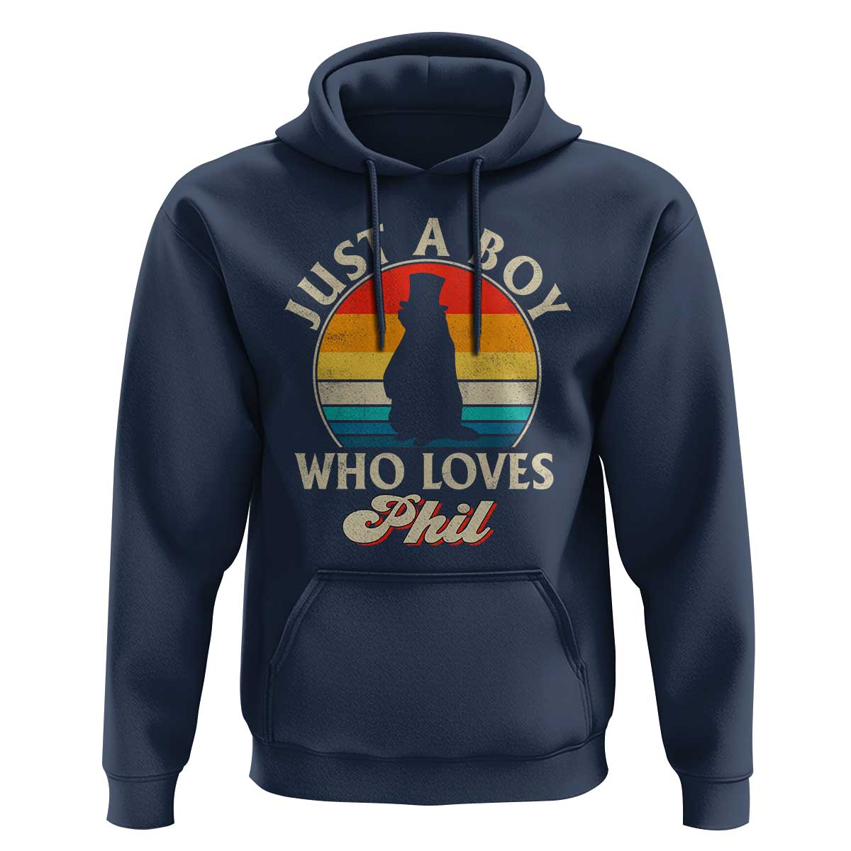 Funny Just A Boy Who Loves Phil Groundhog Hoodie Punxsy Woodchuck Day Lover - Wonder Print Shop