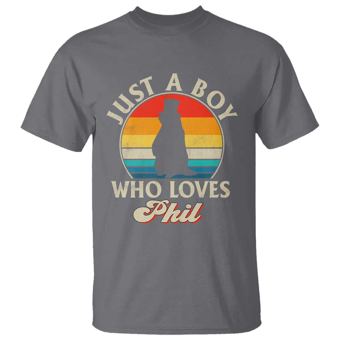 Funny Just A Boy Who Loves Phil Groundhog T Shirt Punxsy Woodchuck Day Lover - Wonder Print Shop