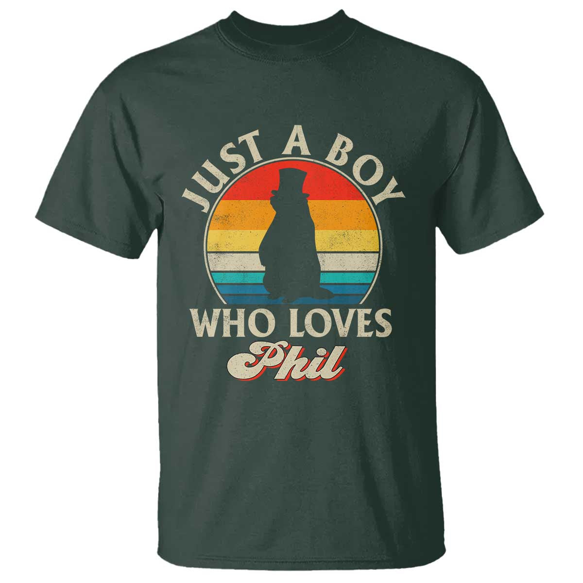 Funny Just A Boy Who Loves Phil Groundhog T Shirt Punxsy Woodchuck Day Lover - Wonder Print Shop
