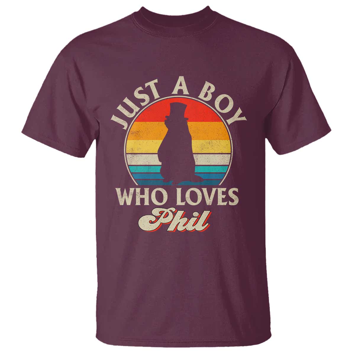 Funny Just A Boy Who Loves Phil Groundhog T Shirt Punxsy Woodchuck Day Lover - Wonder Print Shop