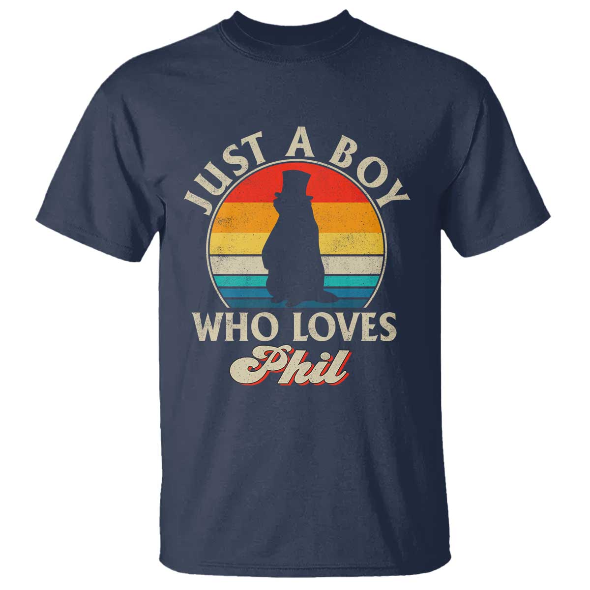 Funny Just A Boy Who Loves Phil Groundhog T Shirt Punxsy Woodchuck Day Lover - Wonder Print Shop