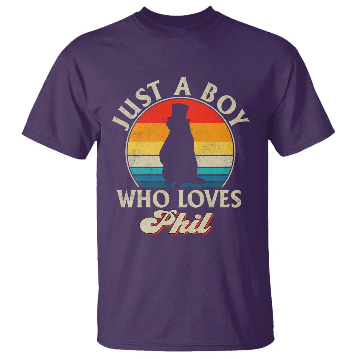 Funny Just A Boy Who Loves Phil Groundhog T Shirt Punxsy Woodchuck Day Lover - Wonder Print Shop