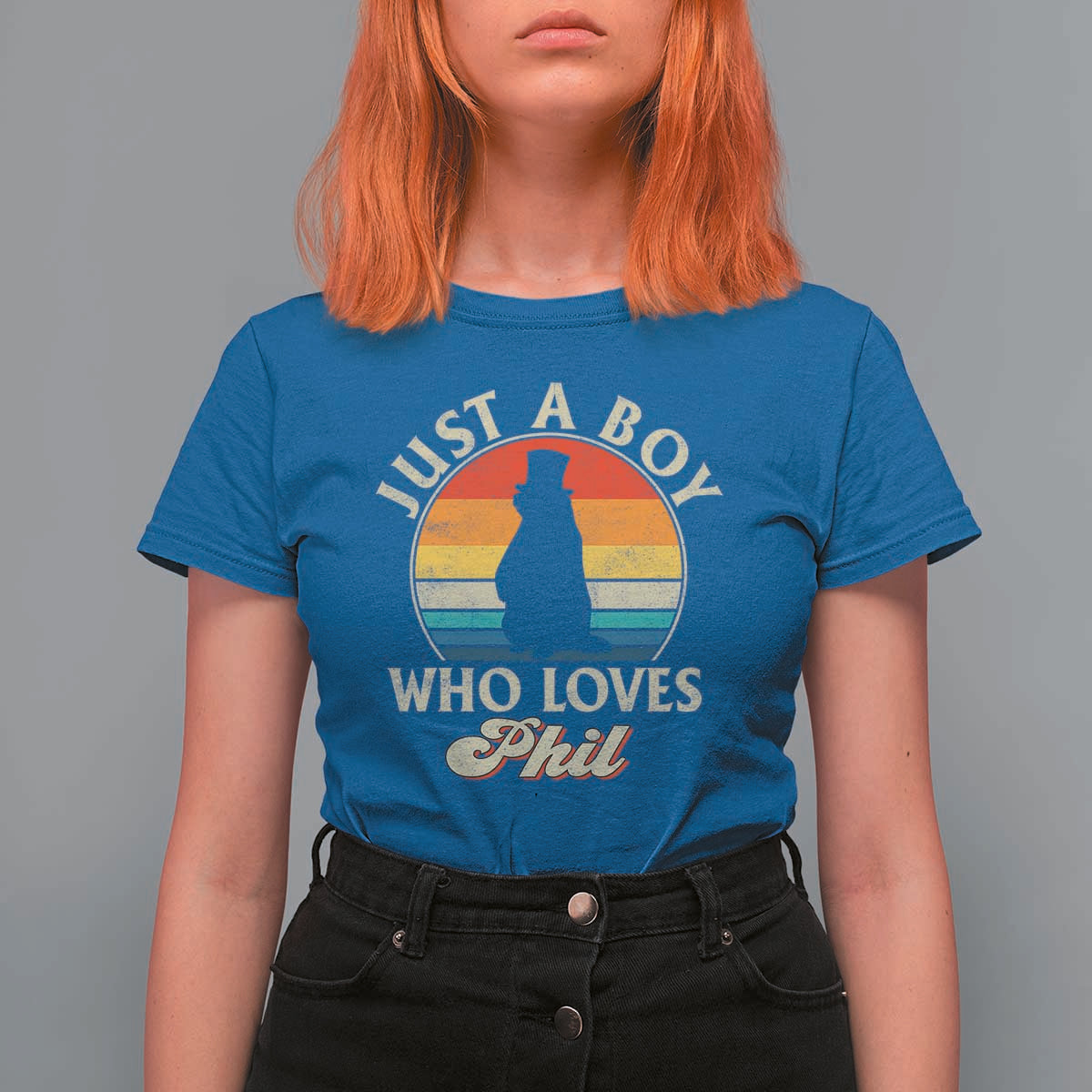 Funny Just A Boy Who Loves Phil Groundhog T Shirt For Women Punxsy Woodchuck Day Lover - undefined