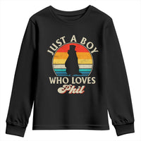 Funny Just A Boy Who Loves Phil Groundhog Youth Sweatshirt Punxsy Woodchuck Day Lover - Wonder Print Shop