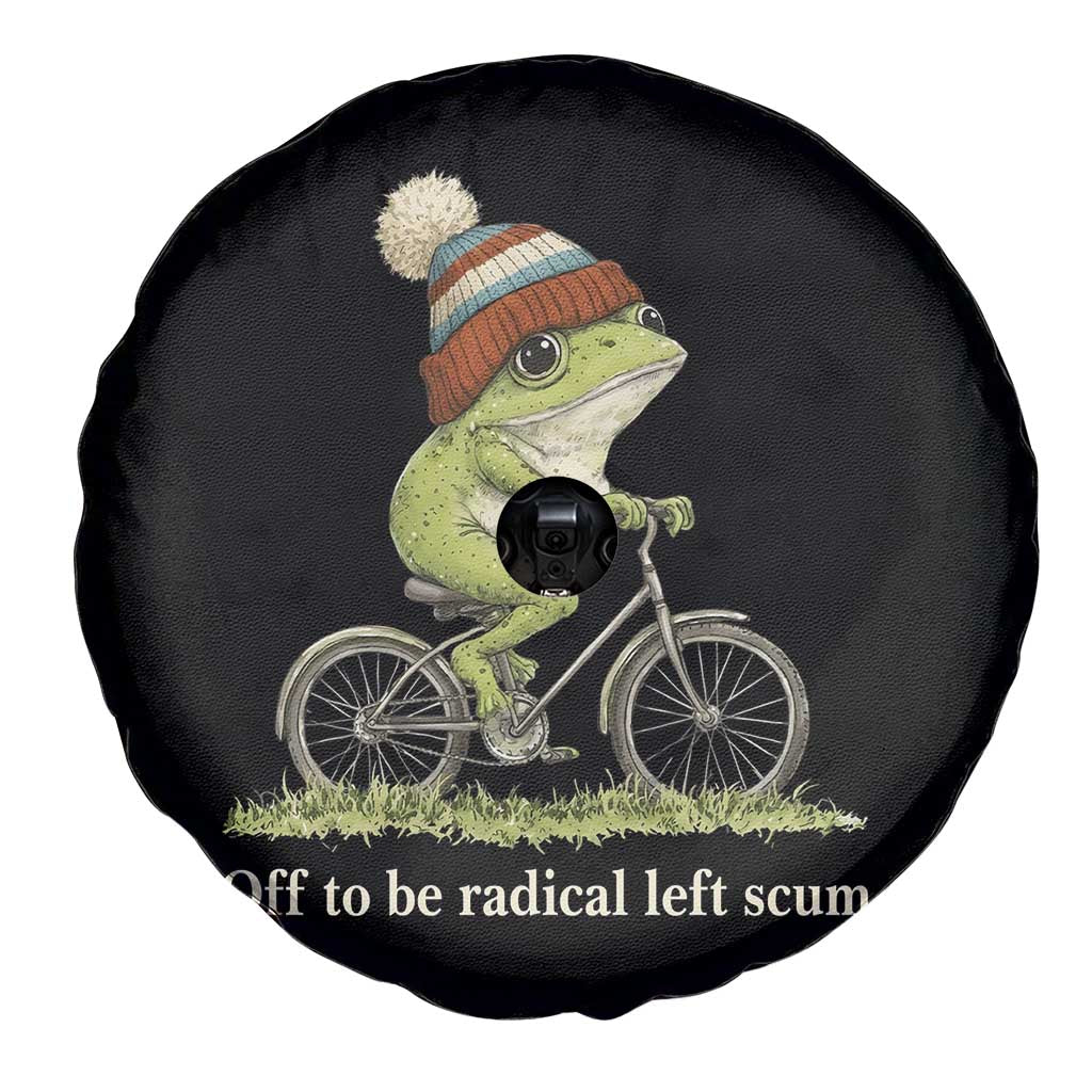 Off To Be Radical Left Scum Spare Tire Cover Funny Frog Resistance
