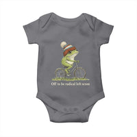 Off To Be Radical Left Scum Baby Onesie Funny Frog Resistance