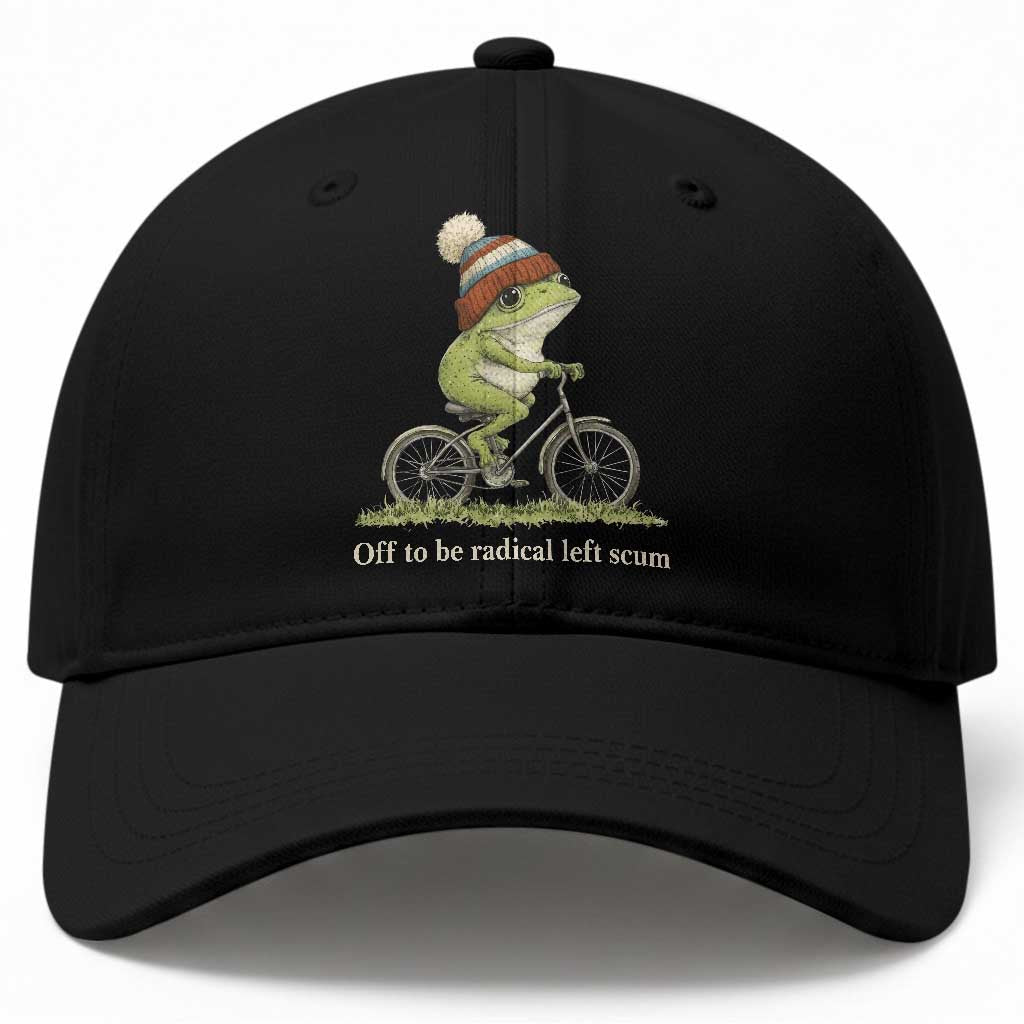 Off To Be Radical Left Scum Baseball Cap Funny Frog Resistance