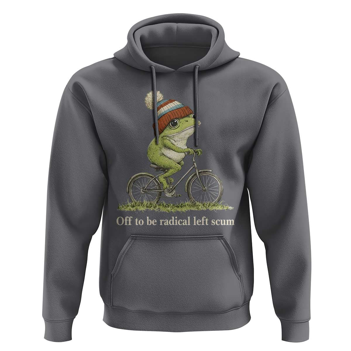 Off To Be Radical Left Scum Hoodie Funny Frog Resistance