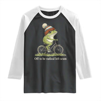 Off To Be Radical Left Scum Raglan Shirt Funny Frog Resistance