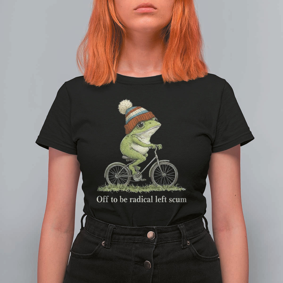 Off To Be Radical Left Scum T Shirt For Women Funny Frog Resistance