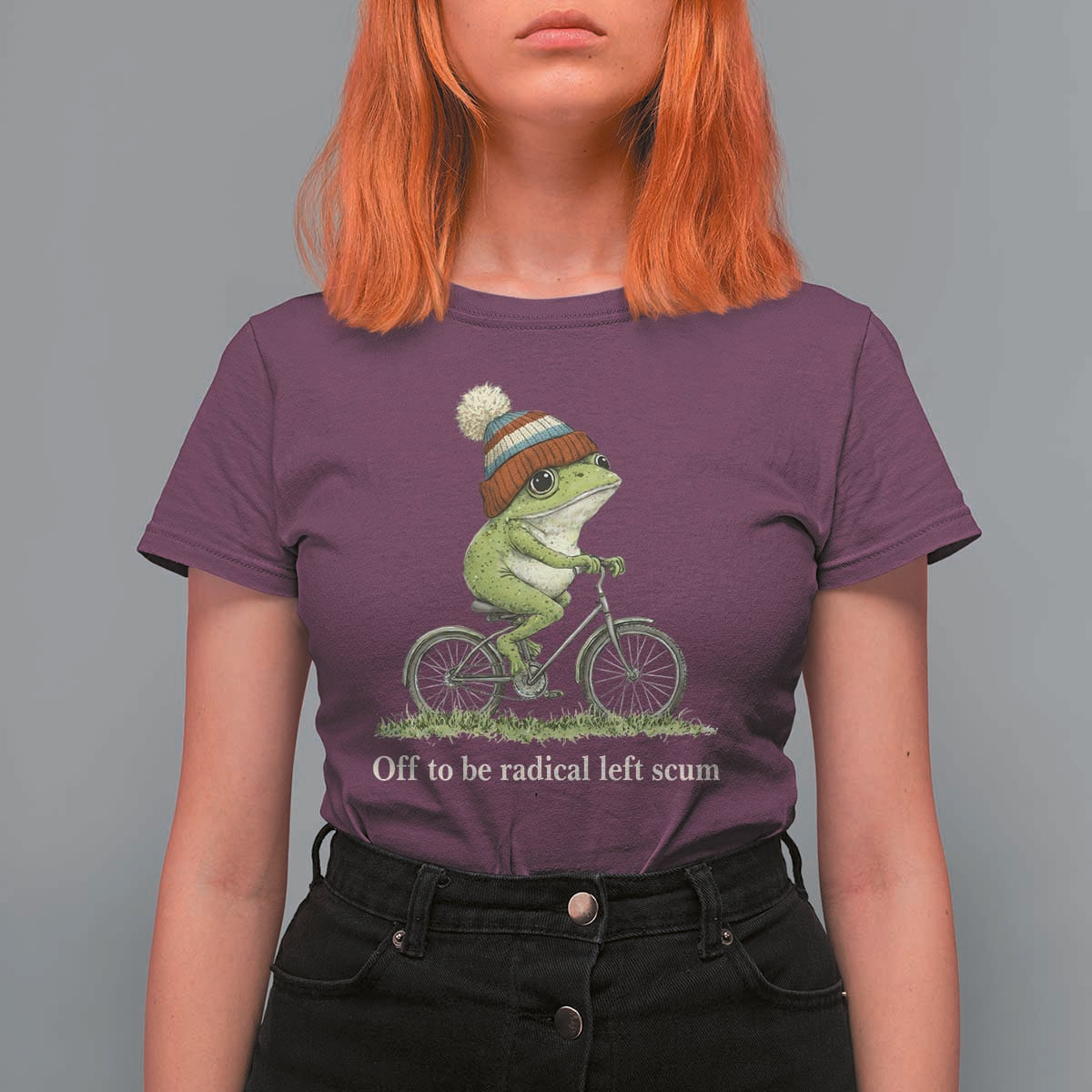 Off To Be Radical Left Scum T Shirt For Women Funny Frog Resistance