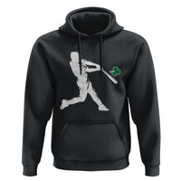 St Patricks Day Baseball Batter Silhouette Shamrock Hoodie
