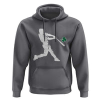 St Patricks Day Baseball Batter Silhouette Shamrock Hoodie