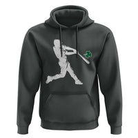 St Patricks Day Baseball Batter Silhouette Shamrock Hoodie