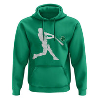 St Patricks Day Baseball Batter Silhouette Shamrock Hoodie