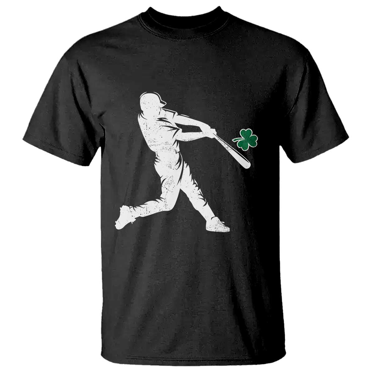 St Patricks Day Baseball Batter Silhouette Shamrock T Shirt