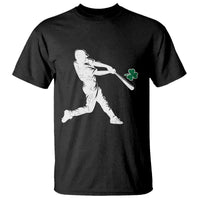 St Patricks Day Baseball Batter Silhouette Shamrock T Shirt