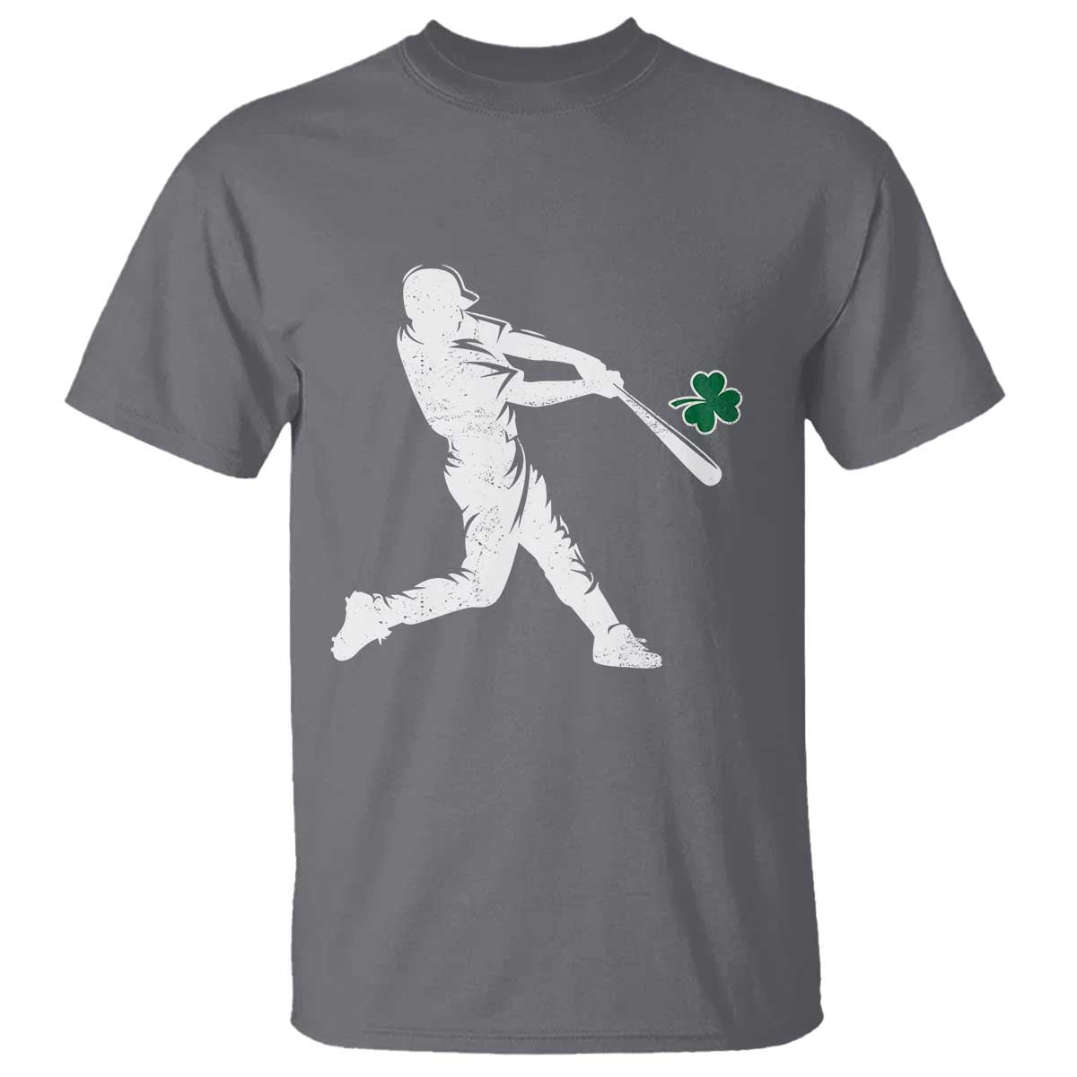 St Patricks Day Baseball Batter Silhouette Shamrock T Shirt