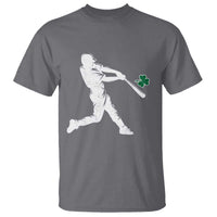 St Patricks Day Baseball Batter Silhouette Shamrock T Shirt
