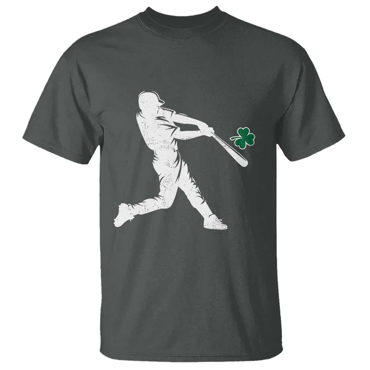 St Patricks Day Baseball Batter Silhouette Shamrock T Shirt