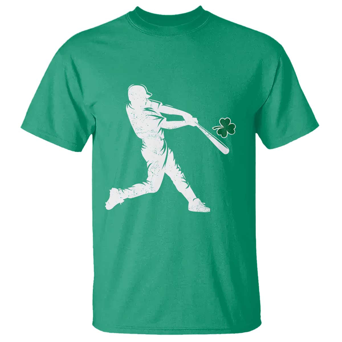 St Patricks Day Baseball Batter Silhouette Shamrock T Shirt