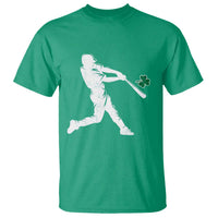 St Patricks Day Baseball Batter Silhouette Shamrock T Shirt